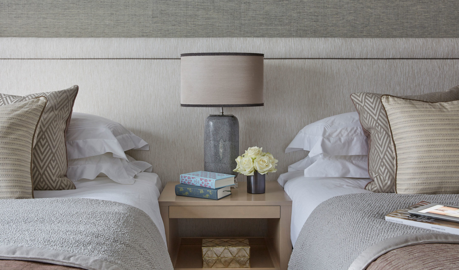 modern bedside table and lamp accessory for bespoke children's bedroom interior design from hyde park apartment project